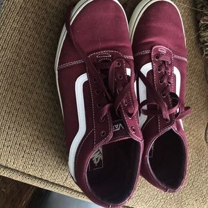 Vans Size 7 Youth Maroon